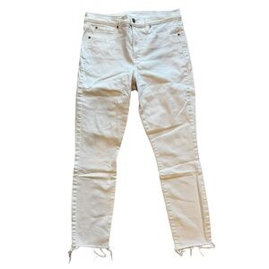 Gap High Rise White Skinny Jeans